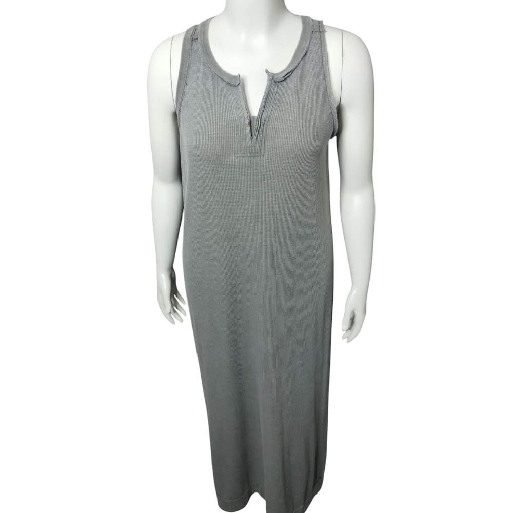 Daily Practice Anthropologie Womens Sz Large Waffle Knit Minimalist Maxi Dress